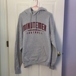 Champion Gray Minutemen Football Hoodie